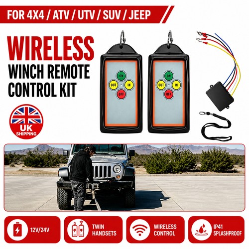 12v 24v winch - 12v, remote