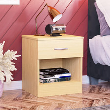 Large Pine Bedside Cabinet, 1