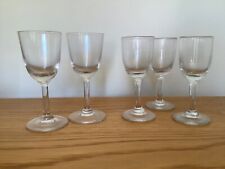 Five Antique Victorian Glasses for Port, Sherry, or Liqueur