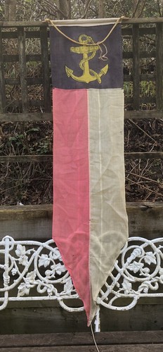 Vintage navy flag - navy, banner