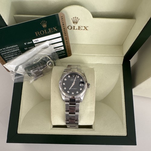 Ladies rolex datejust black - rolex,