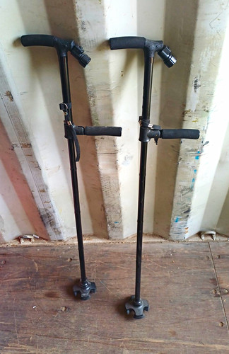 Black adjustable trekking - 2,