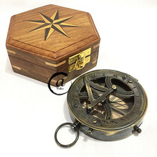Vintage Sundial With Compass ~