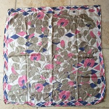 Vintage Richard Allan 100% Silk Neck or head Scarf Hand Rolled Edges. 