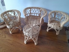 Sindy Doll Wicker Type Garden Furniture 2breaks in twigs C Pics NO DOLLS!(76)