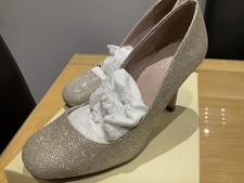 Next gold glitter  Court Shoes