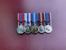 CORONATION SILVER GOLDEN DIAMOND PLATINUM JUBILEE MEDAL MINIATURES COURT MOUNTED