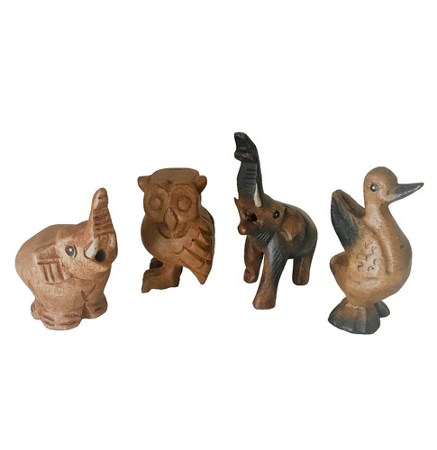 Set four wooden animal - of,
