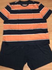 George Man BLUE STRIPED SHORT SLEEVE PYJAMAS Size 4 XL 54-56" chest NEW