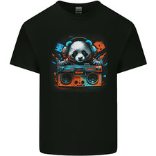 Panda Music With a Ghetto Blaster 80s Mens Light Cotton T-Shirt