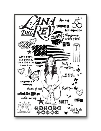 Lana del rey - del, poster,