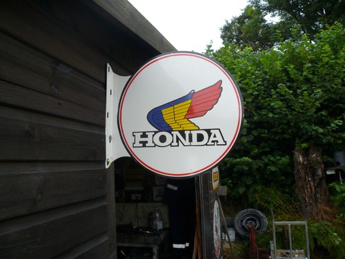 Enamel sign honda - sign,honda, dealer