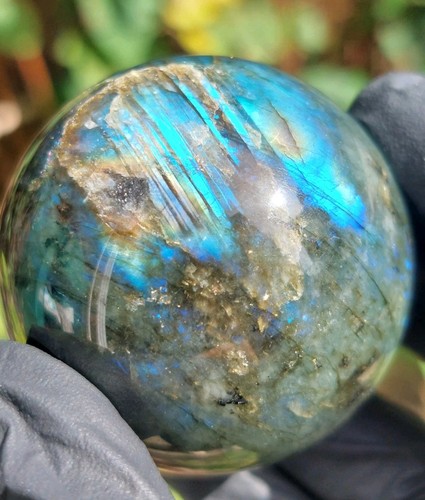 Labradorite crystal sphere - labradorite,