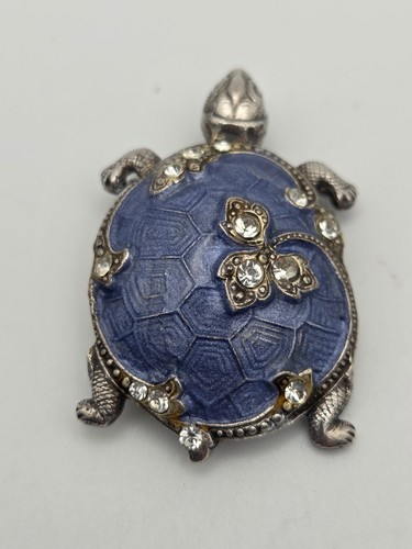 Vintage silver tone enamel - vintage, &
