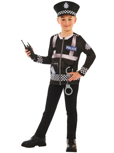 Boys police costume set kids - police,