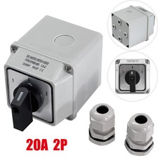 2 POLE IP65 20AMP ENCLOSED