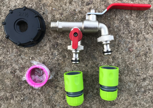 Ibc brass tap dual outlets - ibc,