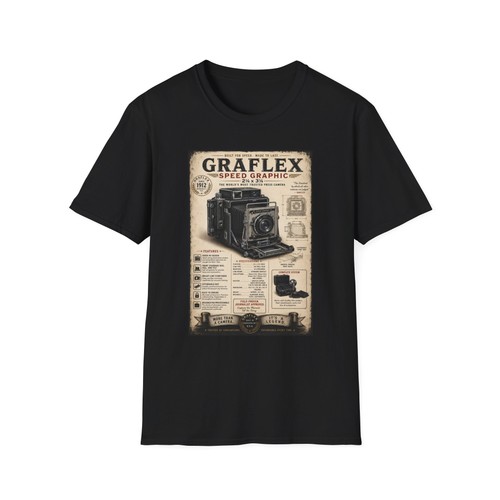 Graflex vintage camera - vintage, t-shirt