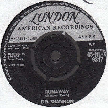 Del shannon runaway jody - del,