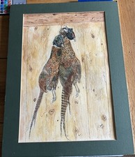 Vintage pheasant bird painting