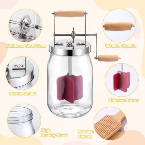 Hand crank butter churner - crank,