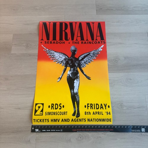 Vtg nirvana poster 1994 - nirvana,