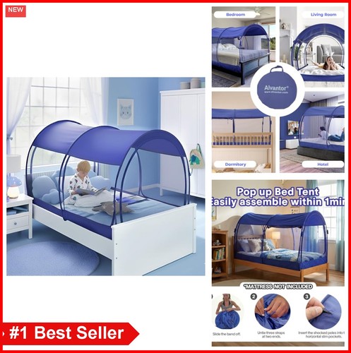 Twin mesh bed tent pop - twin, up