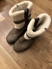 Brown UGG Boots BLAYRE II Nubuck Leather Shearling Biker Ankle Boot 4/4.5