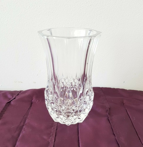 Vintage cut crystal vase lead - cut,