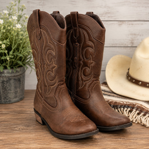 Girls brown western - brown, cowboy