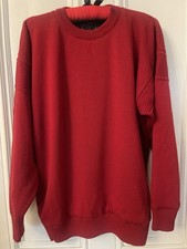 New Glenmuir Men Jumper XL 44/46” Red Merino Lined Rp£95 Winter Ply Exquisite