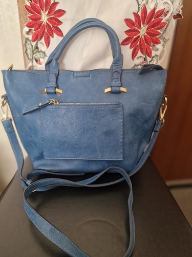 Women blue faux leather - blue,