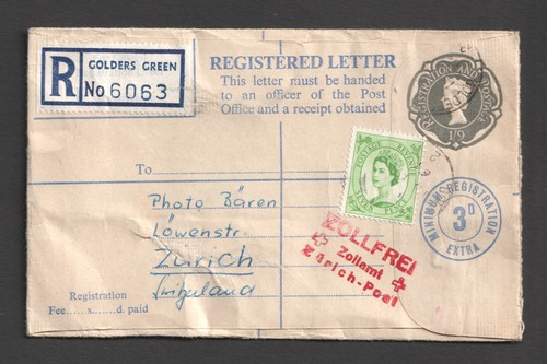 Qeii registered letter - qeii, 1/9d