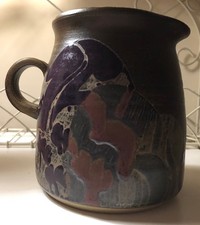 VINTAGE DIANA WORTHY Crich Pottery Jug & Saucer - RARE