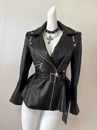 Vintage womens black sheepskin - black,