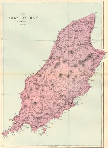 Isle man antique map by - of,