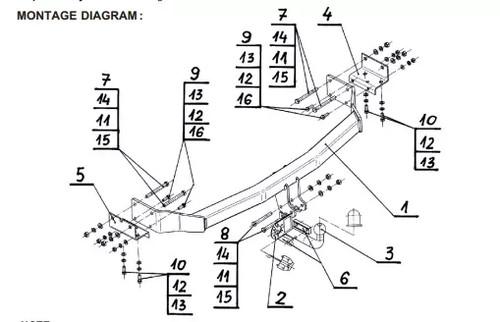 Swan neck tow - neck, for