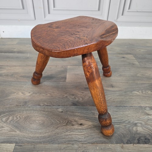 Antique elm milking stool - stool,