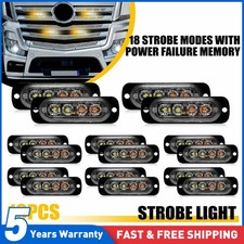 16x LED Amber White Warning