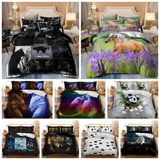Animals Duvet Quilt Cover Set Pillowcases Bedding Sets Single Double King Sizes