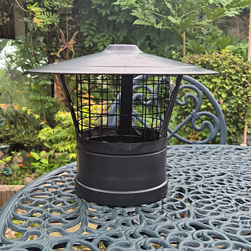 Black metal chimney - metal, cowl