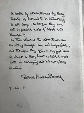 Robert Baden Powell. Signed &