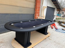 Full leather black poker table