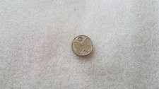 shopping cart trolley coin token 1 pound size butterfly fly