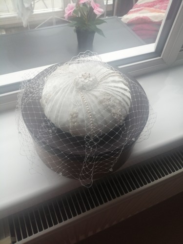 Bridal headpiece with - , birdcage