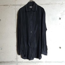 Yohji Yamamoto POUR HOMME Silk Shirt Black Size M