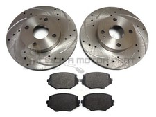 Front drilled grooved brake - grooved,