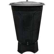 210 LITRE COMPLETE PLASTIC WATER BUTT / WATERBUTT RAIN DIVERTER TAP STAND LID