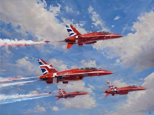 Red arrows aircraft canvas - arrows,