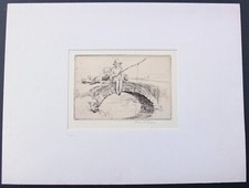 Eileen Soper 1921 Etching "The Tiddlers" Signed In Pencil And Titled On Matte
